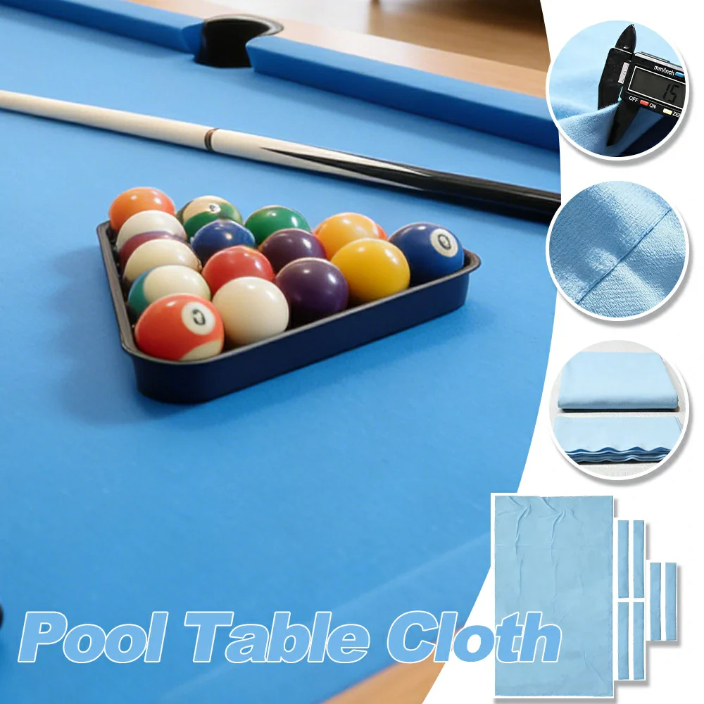 ARIX 7/8/9FT Billiard Table Cloth - High-Density Wool Blend, Anti-Pilling Durable Fabric for Smooth & Accurate Play - Baby Blue - Image 3