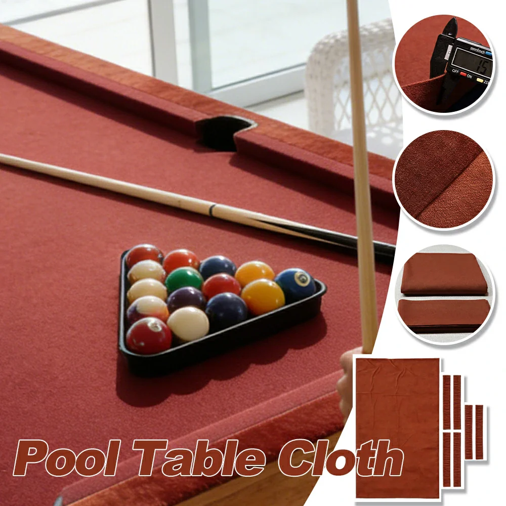 ARIX 7/8/9FT Billiard Table Cloth - High-Density Wool Blend, Anti-Pilling Durable Fabric for Smooth & Accurate Play - Brown - Image 3