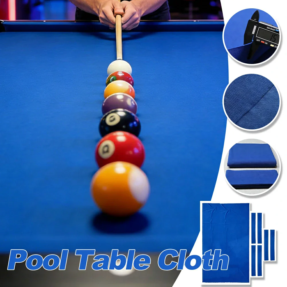 ARIX 7/8/9FT Billiard Table Cloth - High-Density Wool Blend, Anti-Pilling Durable Fabric for Smooth & Accurate Play - Bright Blue - Image 3