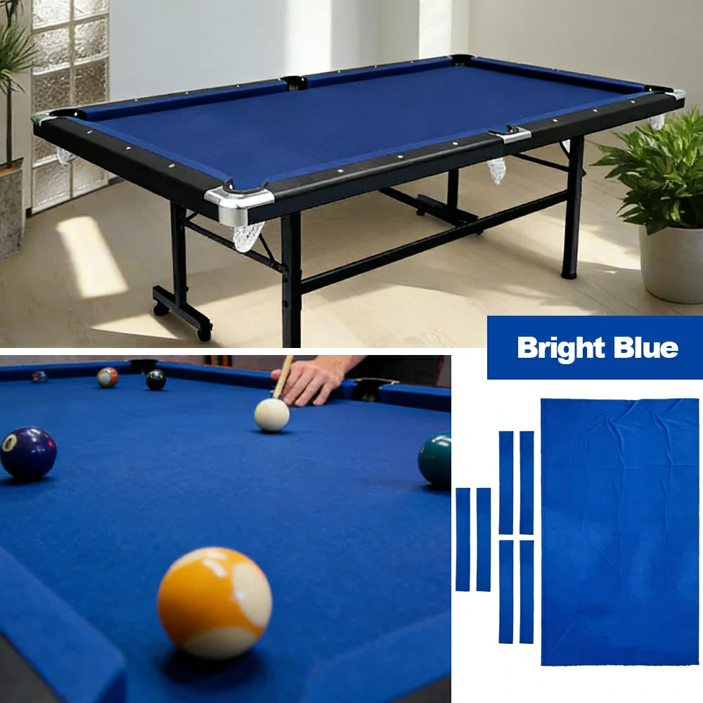 ARIX 7/8/9FT Billiard Table Cloth - High-Density Wool Blend, Anti-Pilling Durable Fabric for Smooth & Accurate Play - Bright Blue - Image 4