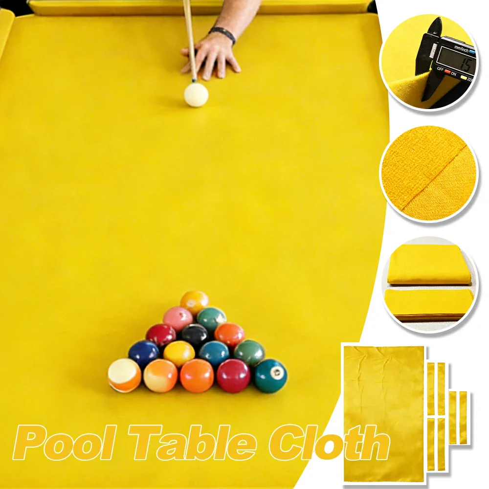 ARIX 7/8/9FT Billiard Table Cloth - High-Density Wool Blend, Anti-Pilling Durable Fabric for Smooth & Accurate Play - Bright Yellow - Image 3