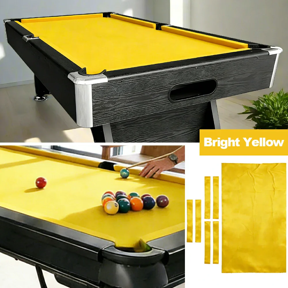 ARIX 7/8/9FT Billiard Table Cloth - High-Density Wool Blend, Anti-Pilling Durable Fabric for Smooth & Accurate Play - Bright Yellow - Image 4