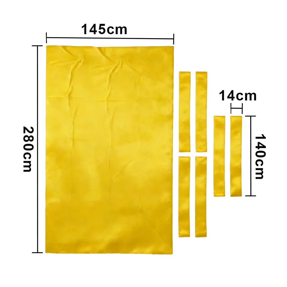 ARIX 7/8/9FT Billiard Table Cloth - High-Density Wool Blend, Anti-Pilling Durable Fabric for Smooth & Accurate Play - Bright Yellow - Image 8