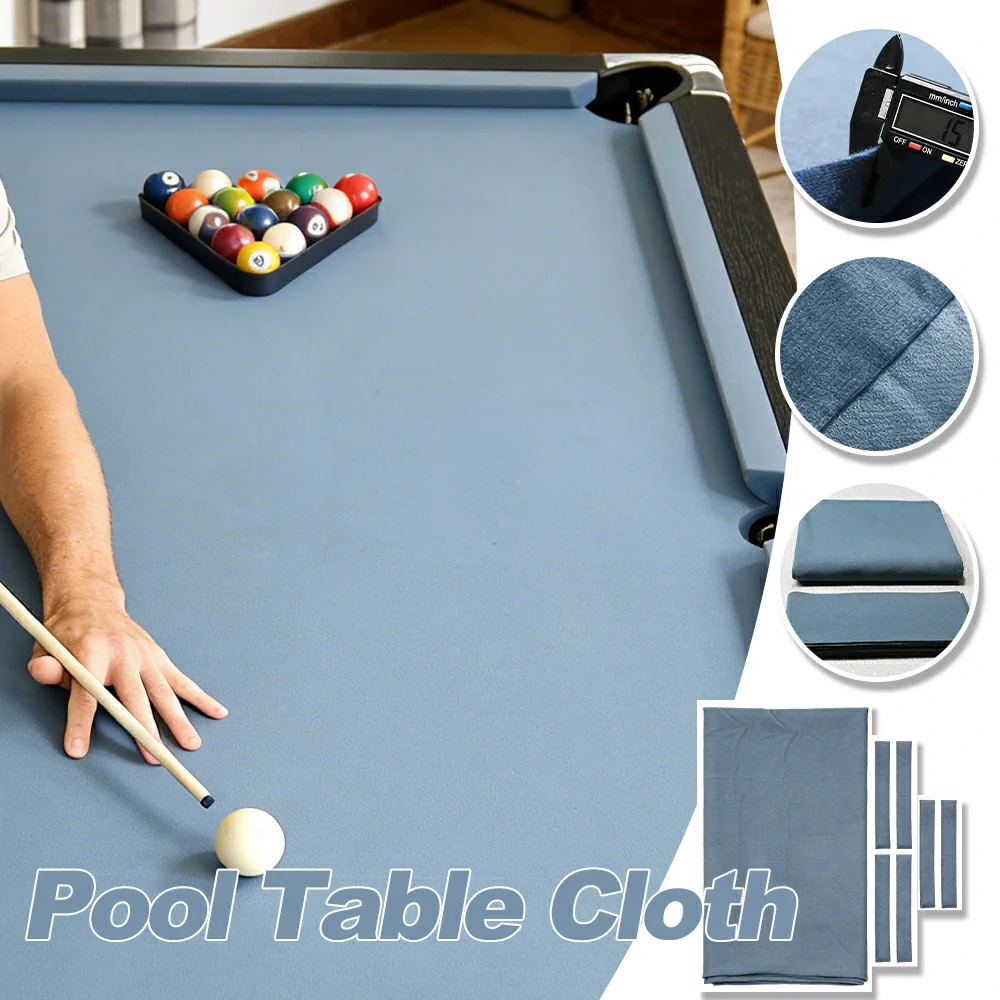 ARIX 7/8/9FT Billiard Table Cloth - High-Density Wool Blend, Anti-Pilling Durable Fabric for Smooth & Accurate Play - Blue Grey - Image 3
