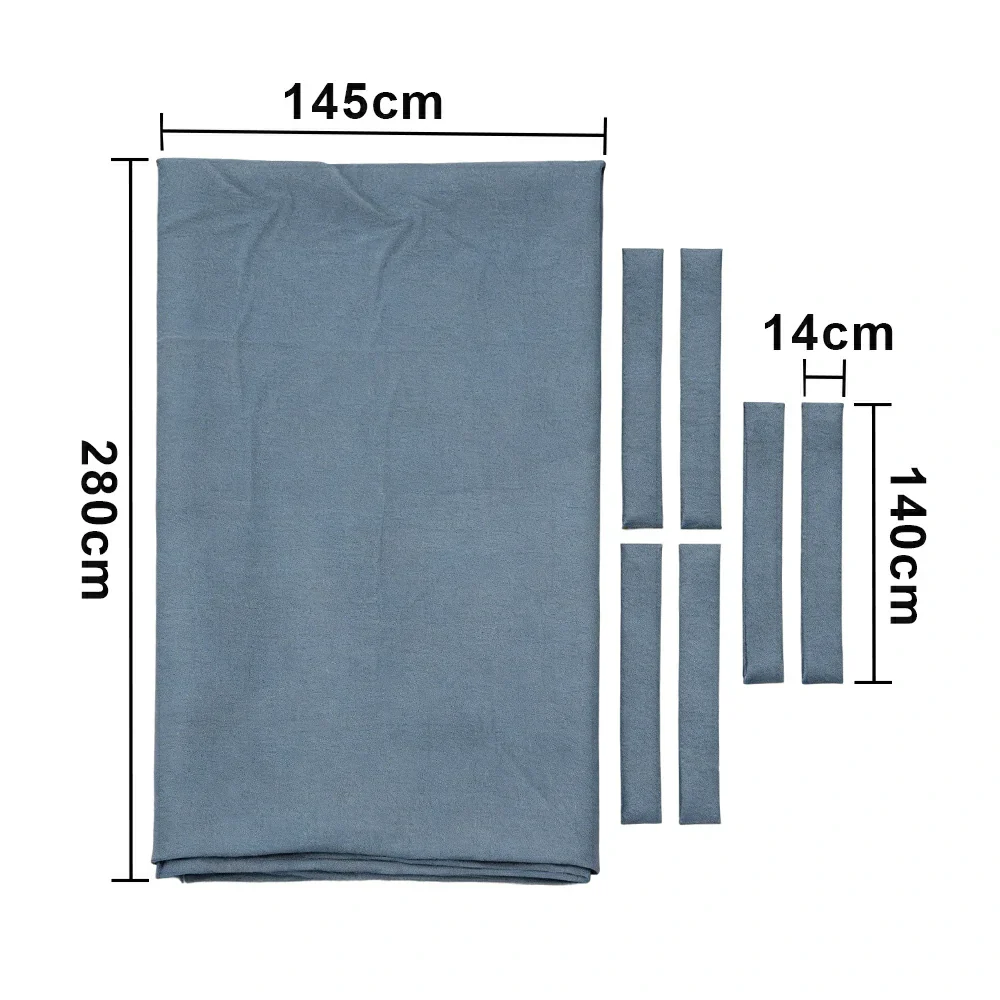 ARIX 7/8/9FT Billiard Table Cloth - High-Density Wool Blend, Anti-Pilling Durable Fabric for Smooth & Accurate Play - Blue Grey - Image 8