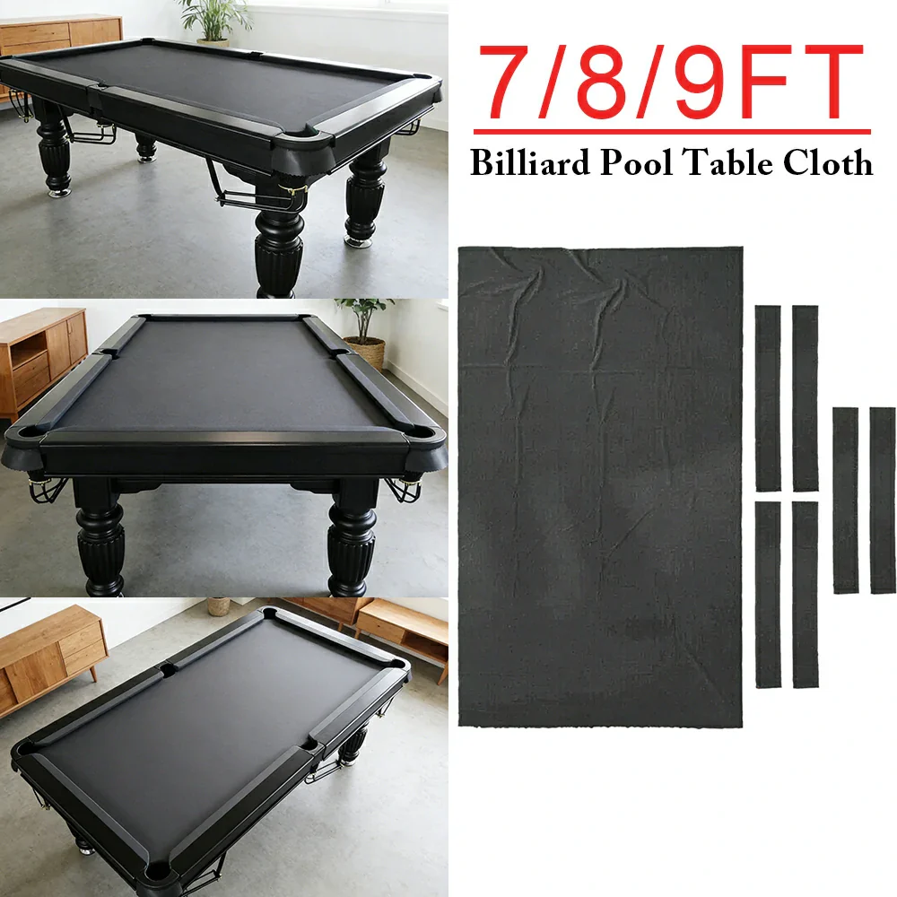 ARIX 7/8/9FT Billiard Table Cloth - High-Density Wool Blend, Anti-Pilling Durable Fabric for Smooth & Accurate Play - Charcoal