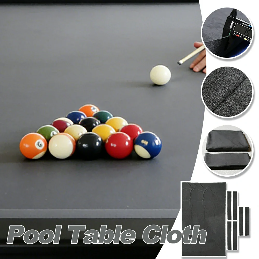 ARIX 7/8/9FT Billiard Table Cloth - High-Density Wool Blend, Anti-Pilling Durable Fabric for Smooth & Accurate Play - Charcoal - Image 3