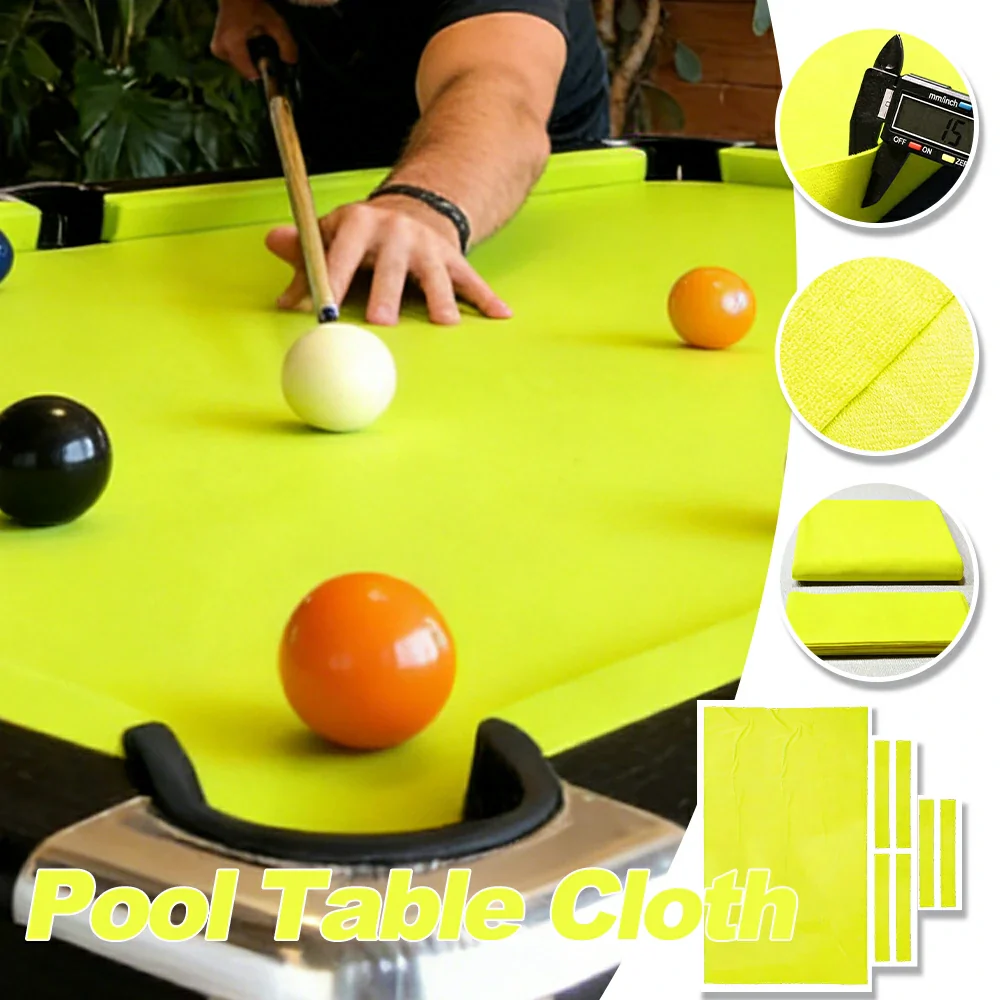 ARIX 7/8/9FT Billiard Table Cloth - High-Density Wool Blend, Anti-Pilling Durable Fabric for Smooth & Accurate Play - Electric Yellow - Image 3