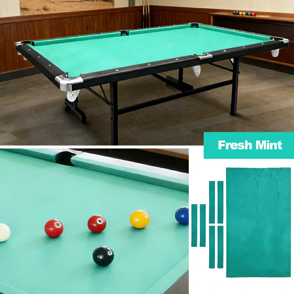 ARIX 7/8/9FT Billiard Table Cloth - High-Density Wool Blend, Anti-Pilling Durable Fabric for Smooth & Accurate Play - Fresh Mint - Image 4