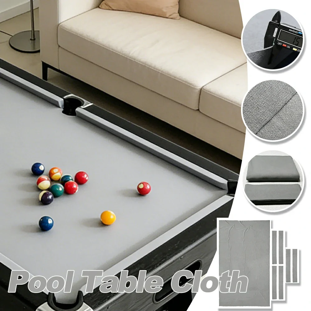 ARIX 7/8/9FT Billiard Table Cloth - High-Density Wool Blend, Anti-Pilling Durable Fabric for Smooth & Accurate Play - Heavy Light Grey - Image 3