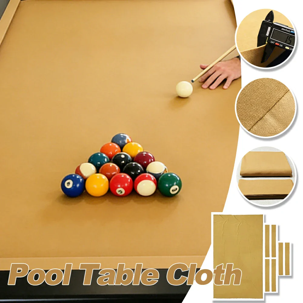 ARIX 7/8/9FT Billiard Table Cloth - High-Density Wool Blend, Anti-Pilling Durable Fabric for Smooth & Accurate Play - Light Brown - Image 3