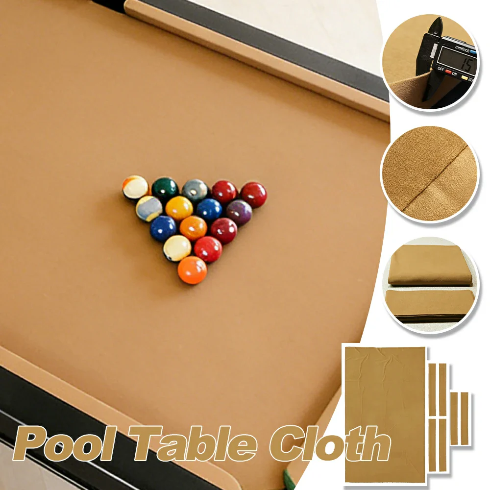 ARIX 7/8/9FT Billiard Table Cloth - High-Density Wool Blend, Anti-Pilling Durable Fabric for Smooth & Accurate Play - Light Camel - Image 3