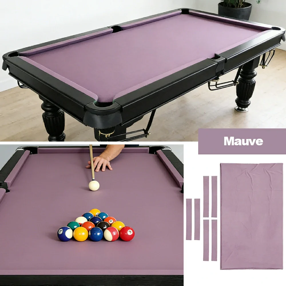 ARIX 7/8/9FT Billiard Table Cloth - High-Density Wool Blend, Anti-Pilling Durable Fabric for Smooth & Accurate Play - Mauve - Image 4