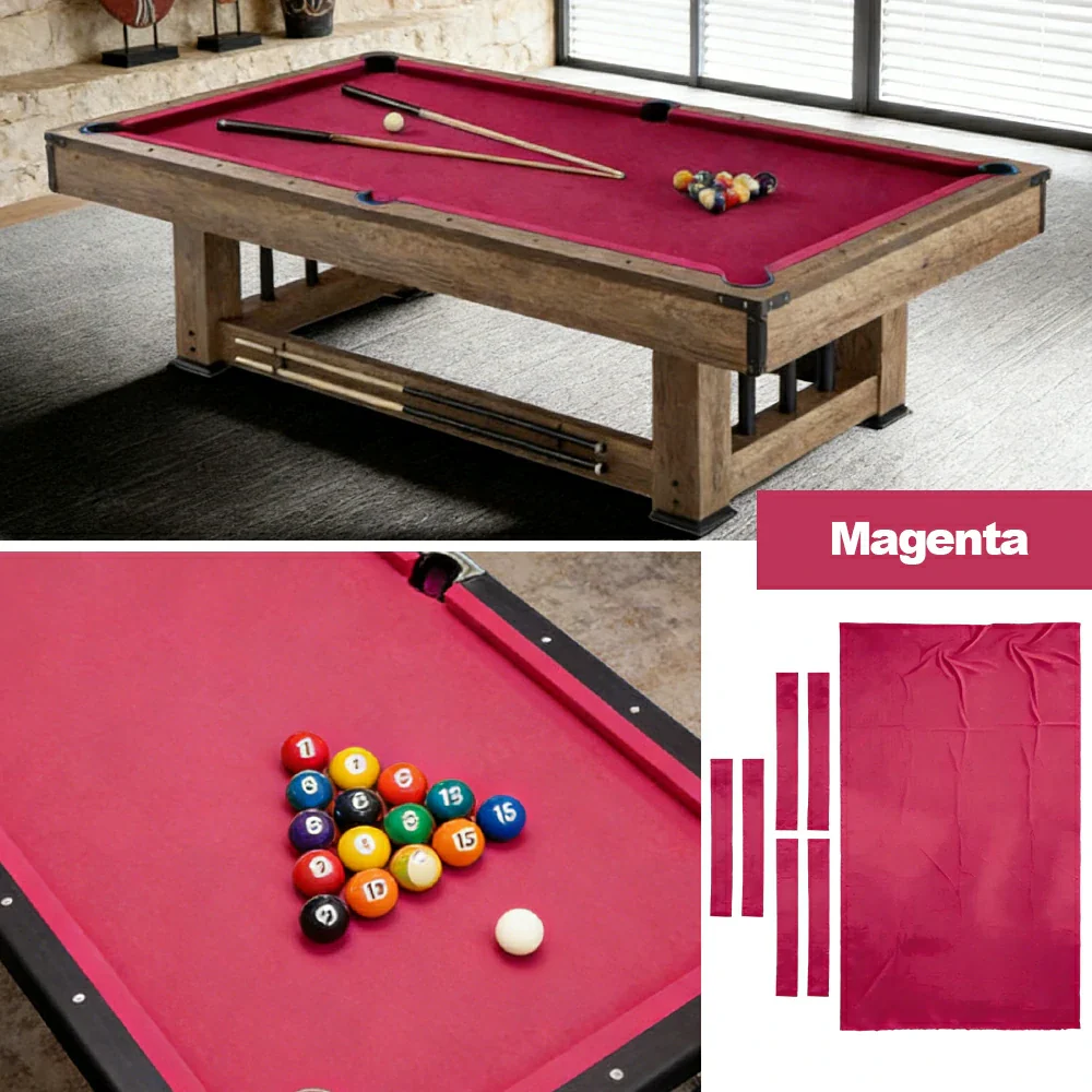 ARIX 7/8/9FT Billiard Table Cloth - High-Density Wool Blend, Anti-Pilling Durable Fabric for Smooth & Accurate Play - Light Pink - Image 4