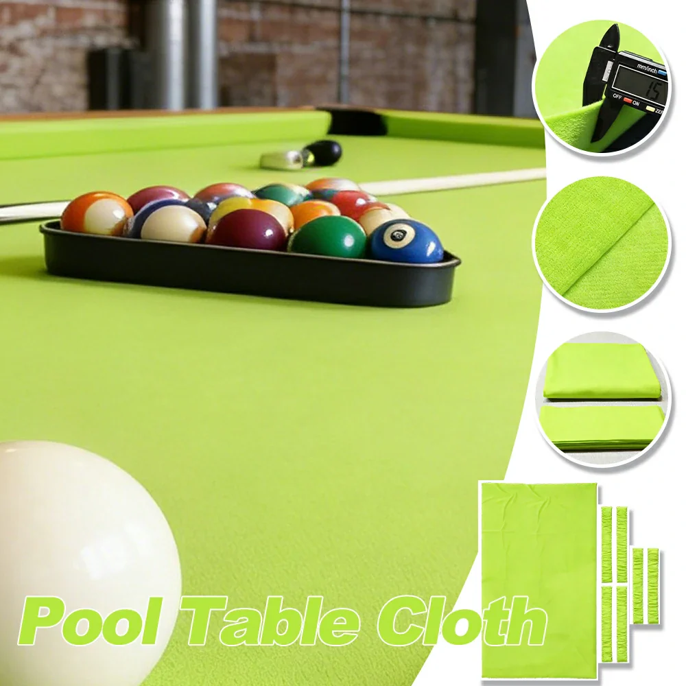 ARIX 7/8/9FT Billiard Table Cloth - High-Density Wool Blend, Anti-Pilling Durable Fabric for Smooth & Accurate Play - Neon Green - Image 3