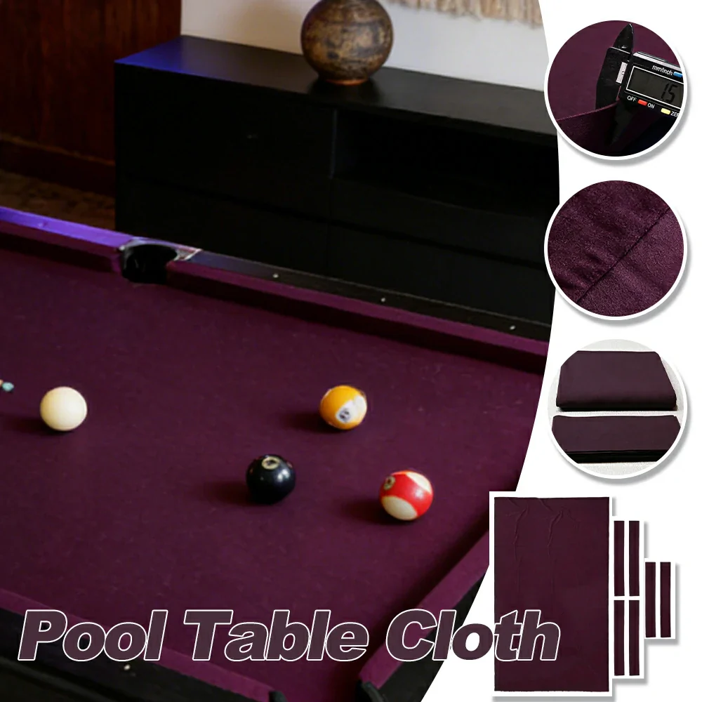 ARIX 7/8/9FT Billiard Table Cloth - High-Density Wool Blend, Anti-Pilling Durable Fabric for Smooth & Accurate Play - Velvet Plum - Image 3