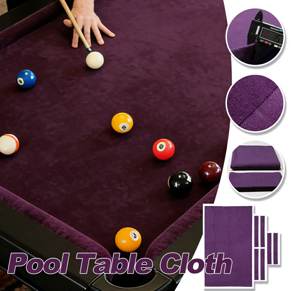 ARIX 7/8/9FT Billiard Table Cloth - High-Density Wool Blend, Anti-Pilling Durable Fabric for Smooth & Accurate Play - Purple - Image 3