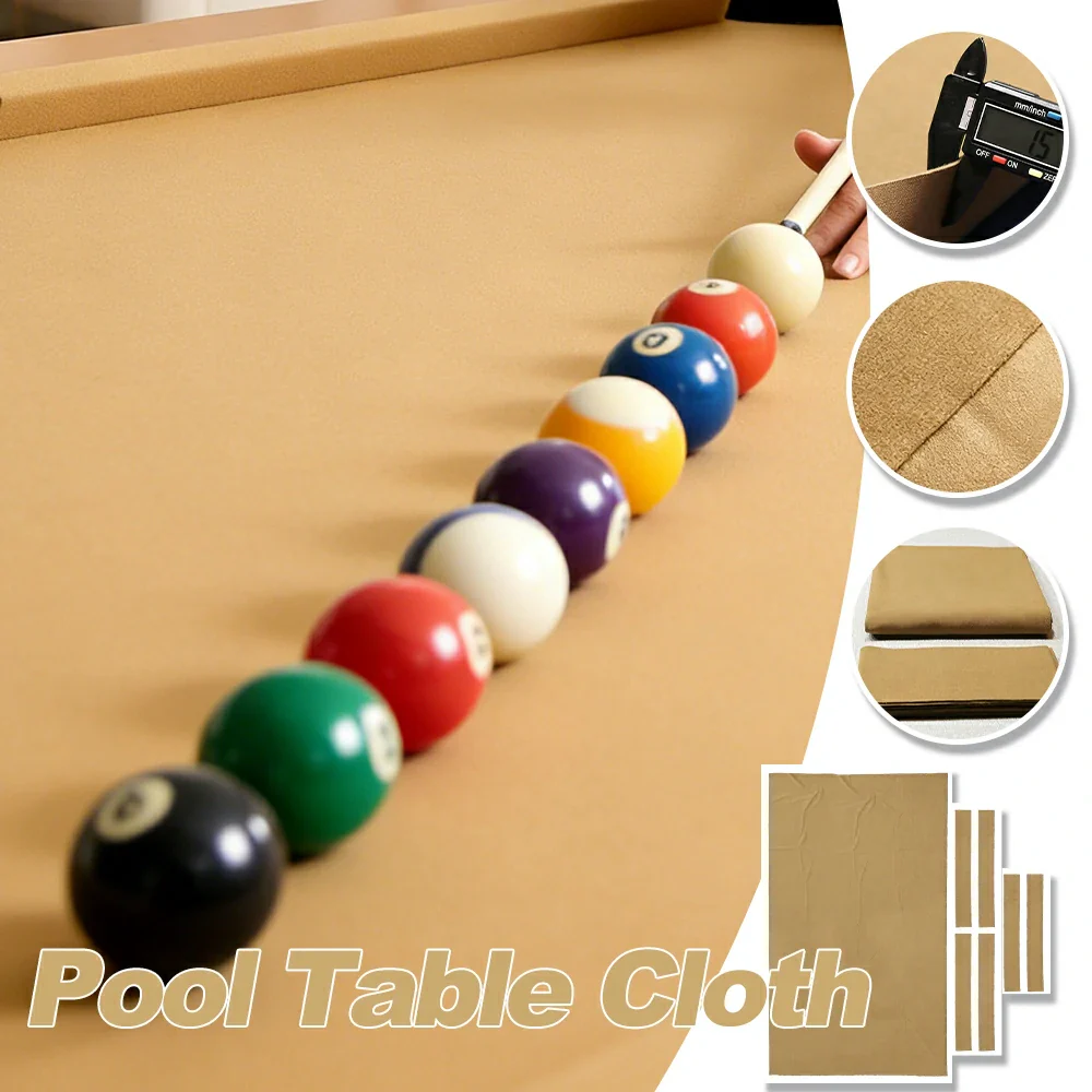 ARIX 7/8/9FT Billiard Table Cloth - High-Density Wool Blend, Anti-Pilling Durable Fabric for Smooth & Accurate Play - SAND - Image 3