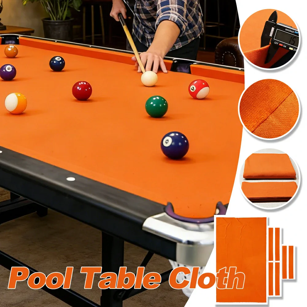 ARIX 7/8/9FT Billiard Table Cloth - High-Density Wool Blend, Anti-Pilling Durable Fabric for Smooth & Accurate Play - Spiced Orange - Image 3