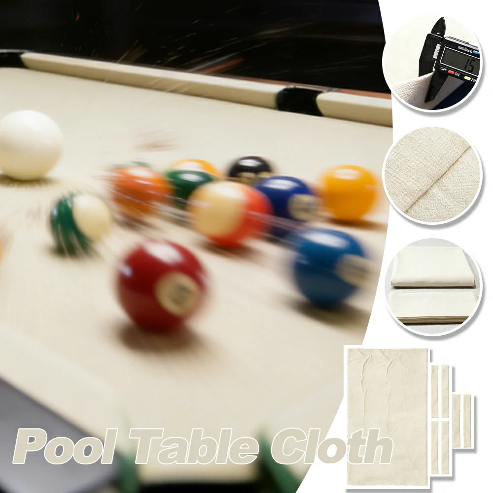 ARIX 7/8/9FT Billiard Table Cloth - High-Density Wool Blend, Anti-Pilling Durable Fabric for Smooth & Accurate Play - Soft Ivory - Image 3
