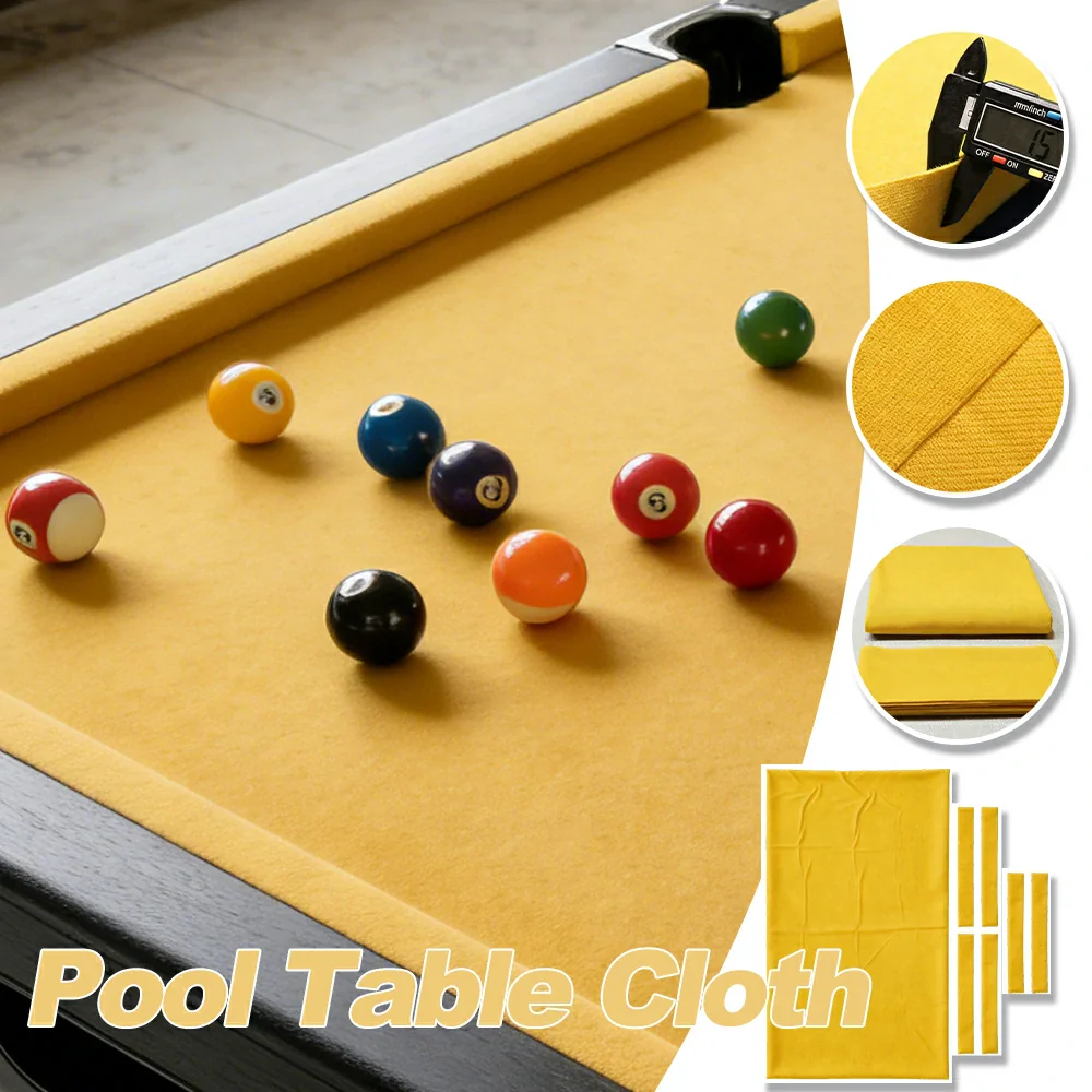 ARIX 7/8/9FT Billiard Table Cloth - High-Density Wool Blend, Anti-Pilling Durable Fabric for Smooth & Accurate Play - Sunflower Yellow - Image 3