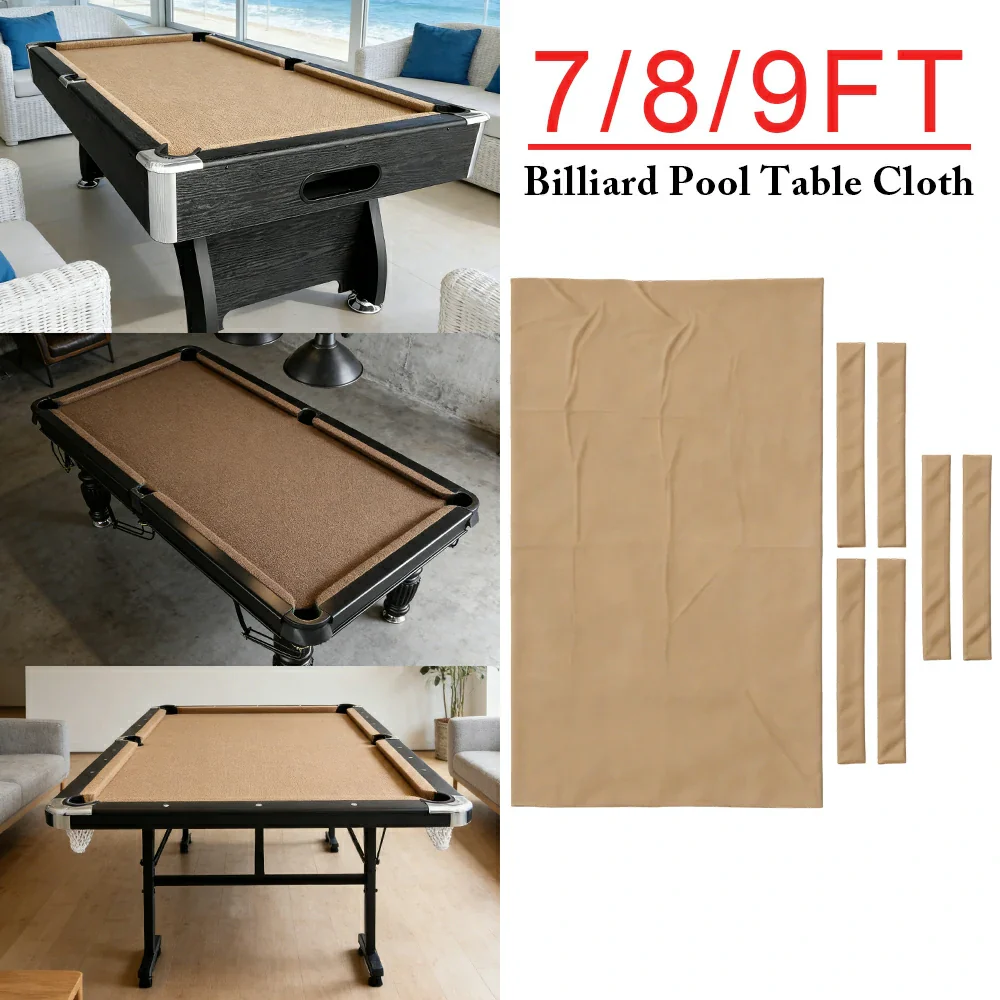 ARIX 7/8/9FT Billiard Table Cloth - High-Density Wool Blend, Anti-Pilling Durable Fabric for Smooth & Accurate Play - Stone Beige