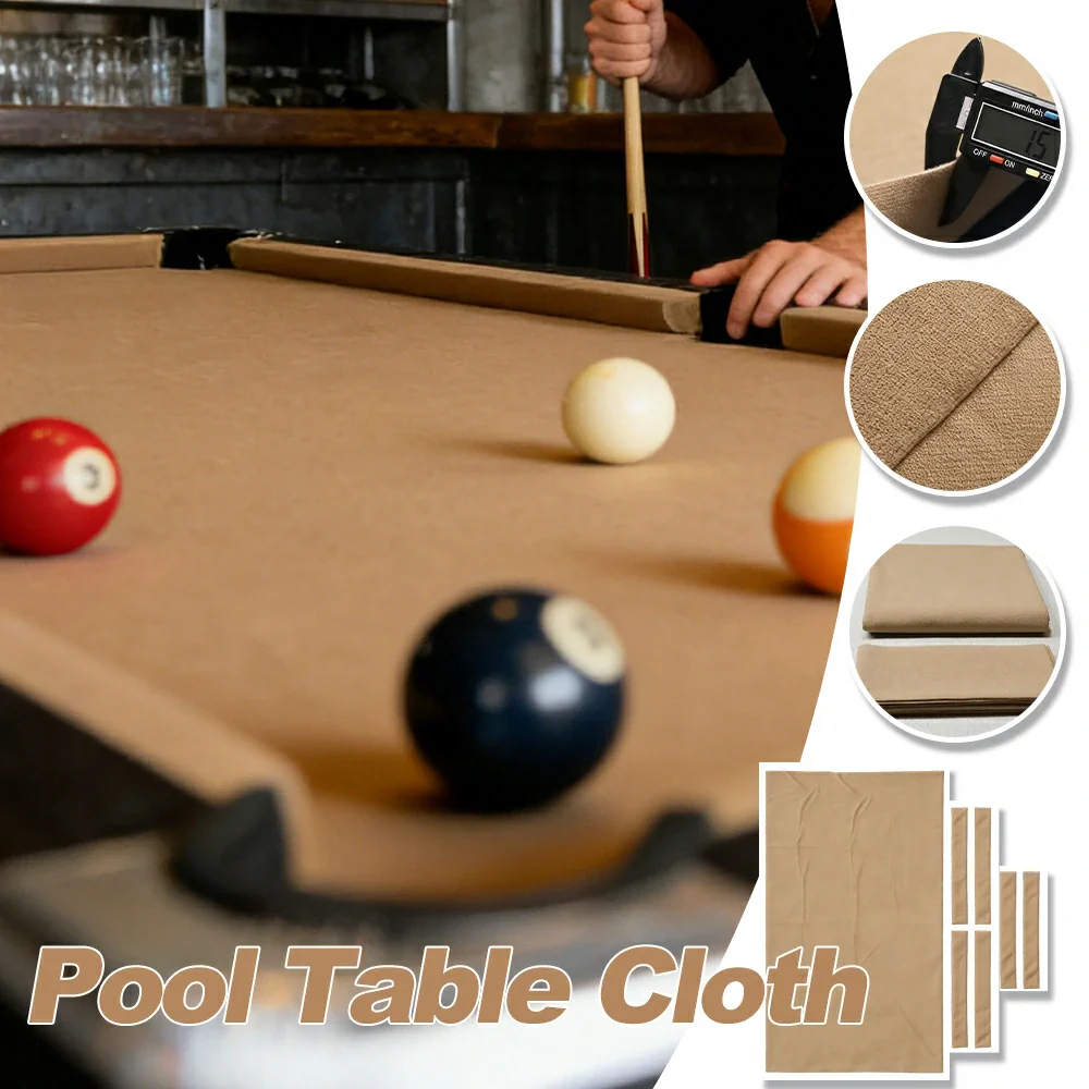 ARIX 7/8/9FT Billiard Table Cloth - High-Density Wool Blend, Anti-Pilling Durable Fabric for Smooth & Accurate Play - Stone Beige - Image 3