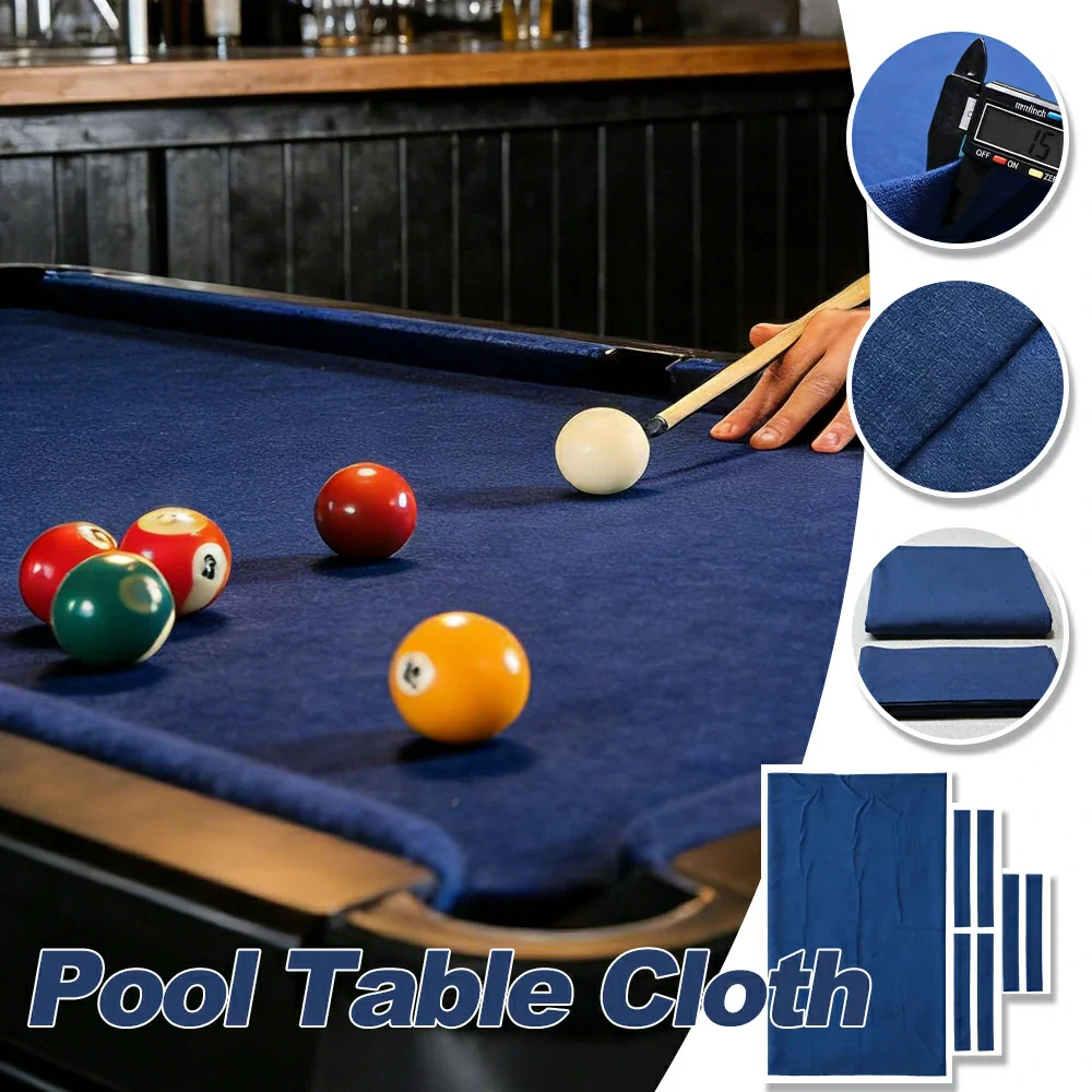 ARIX 7/8/9FT Billiard Table Cloth - High-Density Wool Blend, Anti-Pilling Durable Fabric for Smooth & Accurate Play - Steel Blue - Image 3