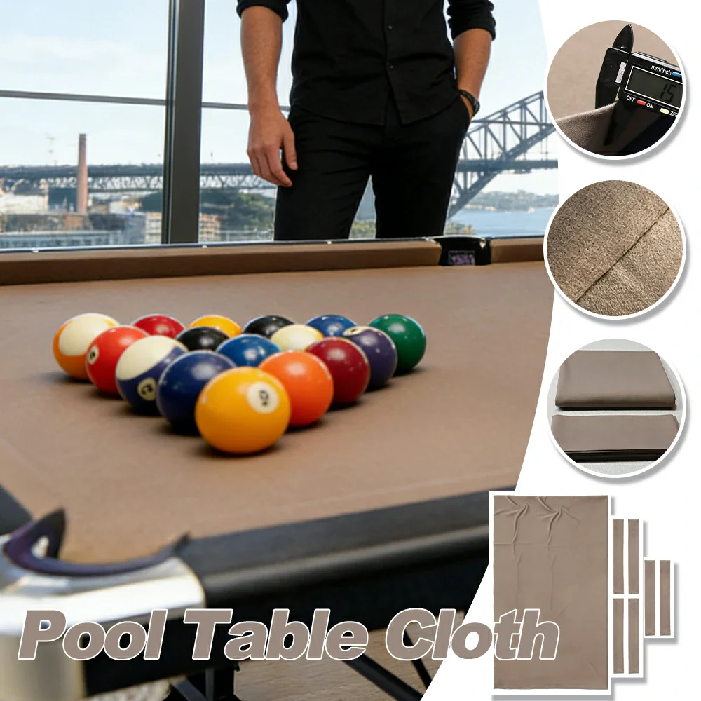 ARIX 7/8/9FT Billiard Table Cloth - High-Density Wool Blend, Anti-Pilling Durable Fabric for Smooth & Accurate Play - Warm Taupe - Image 3