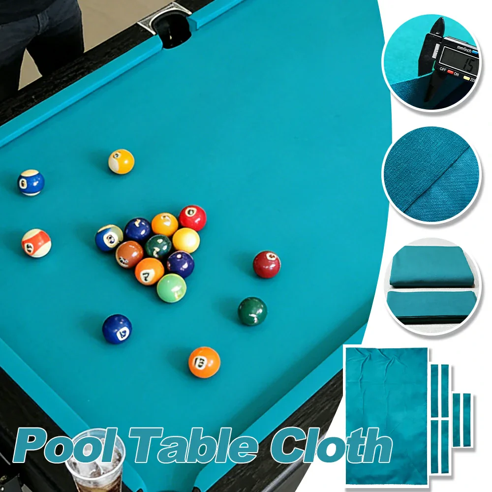ARIX 7/8/9FT Billiard Table Cloth - High-Density Wool Blend, Anti-Pilling Durable Fabric for Smooth & Accurate Play - Turquoise Green - Image 3