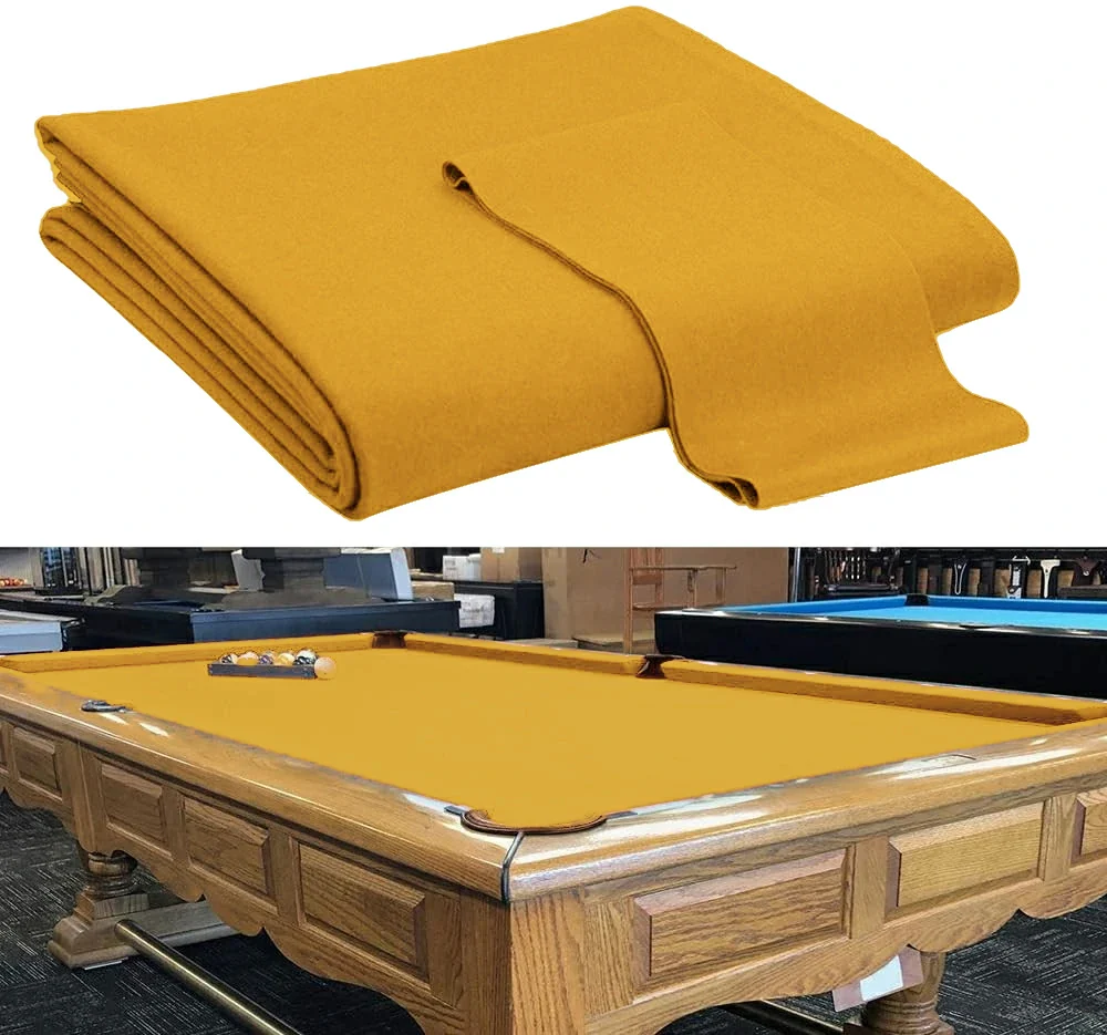 Hainsworth Smart Precut Cloth - 7/8/9FT Professional Speed & Control, 460gsm Directional Nap for Snooker & Pool Tables - Gold - Image 4