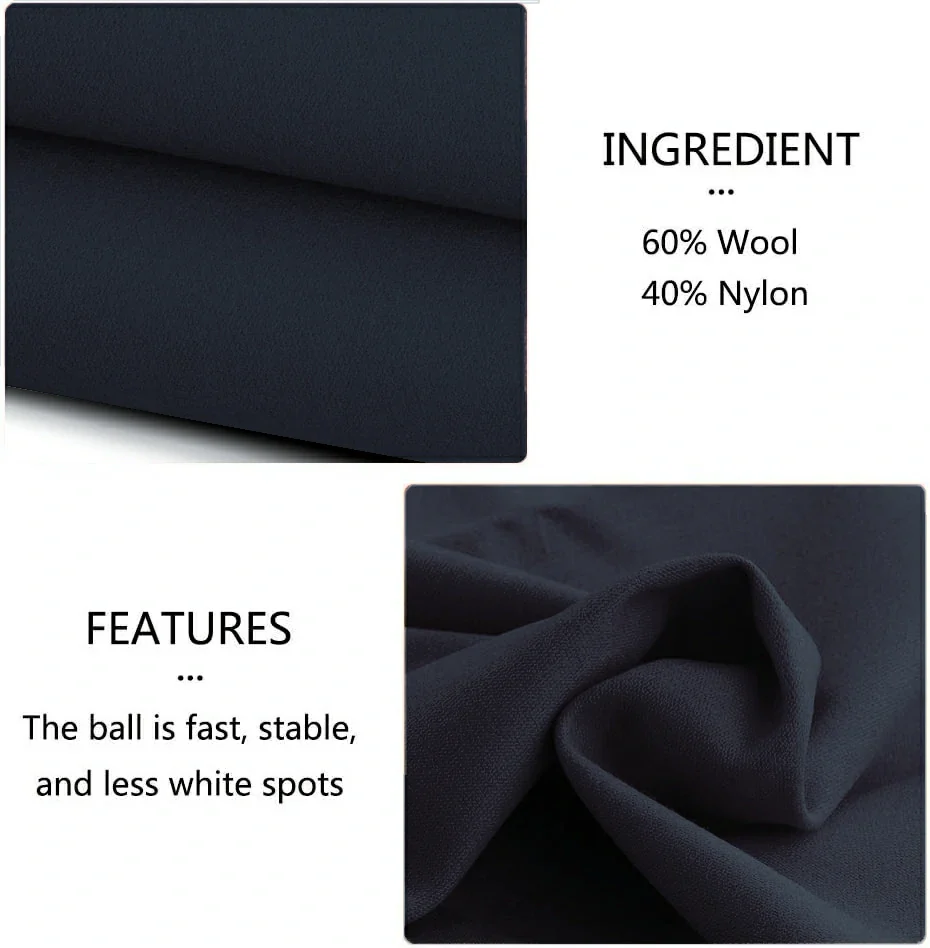 Hainsworth Smart Precut Cloth - 7/8/9FT Professional Speed & Control, 460gsm Directional Nap for Snooker & Pool Tables - Navy - Image 2