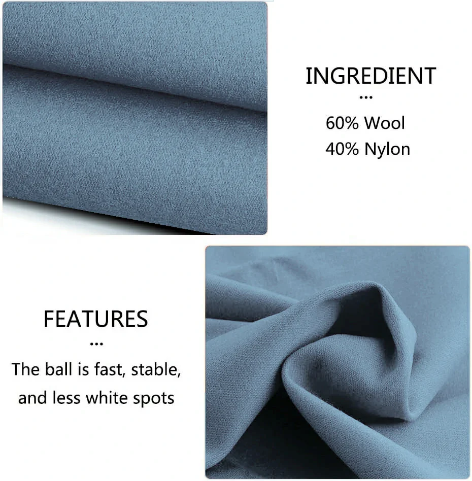 Hainsworth Smart Precut Cloth - 7/8/9FT Professional Speed & Control, 460gsm Directional Nap for Snooker & Pool Tables - Powder Blue - Image 2