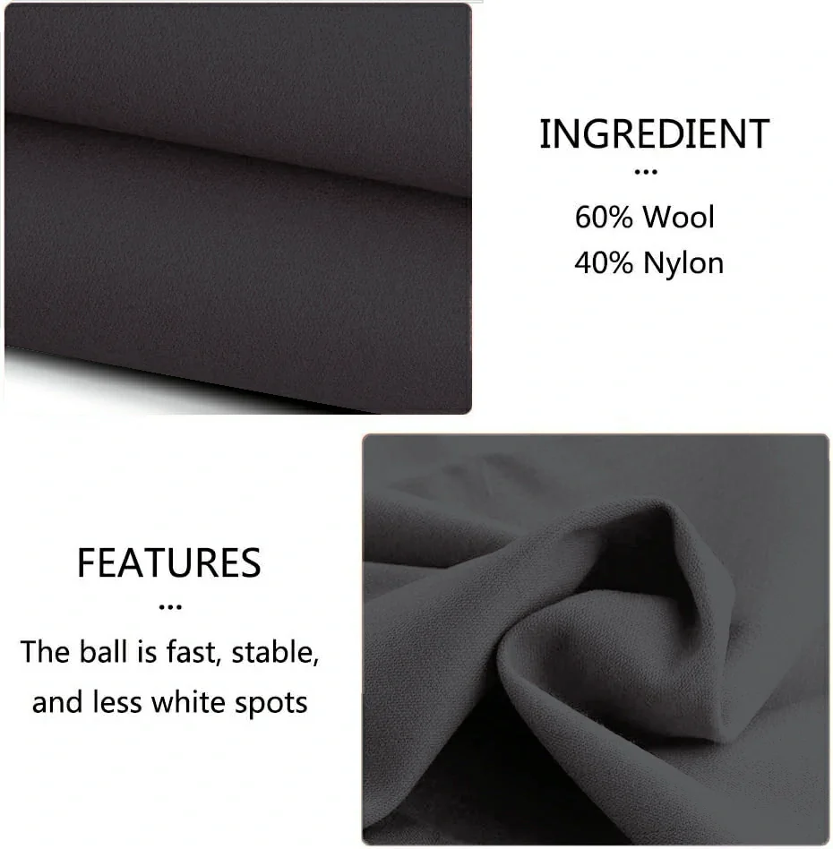 Hainsworth Smart Precut Cloth - 7/8/9/12FT Professional Speed & Control, 460gsm Directional Nap for Snooker & Pool Tables - Pewter - Image 2