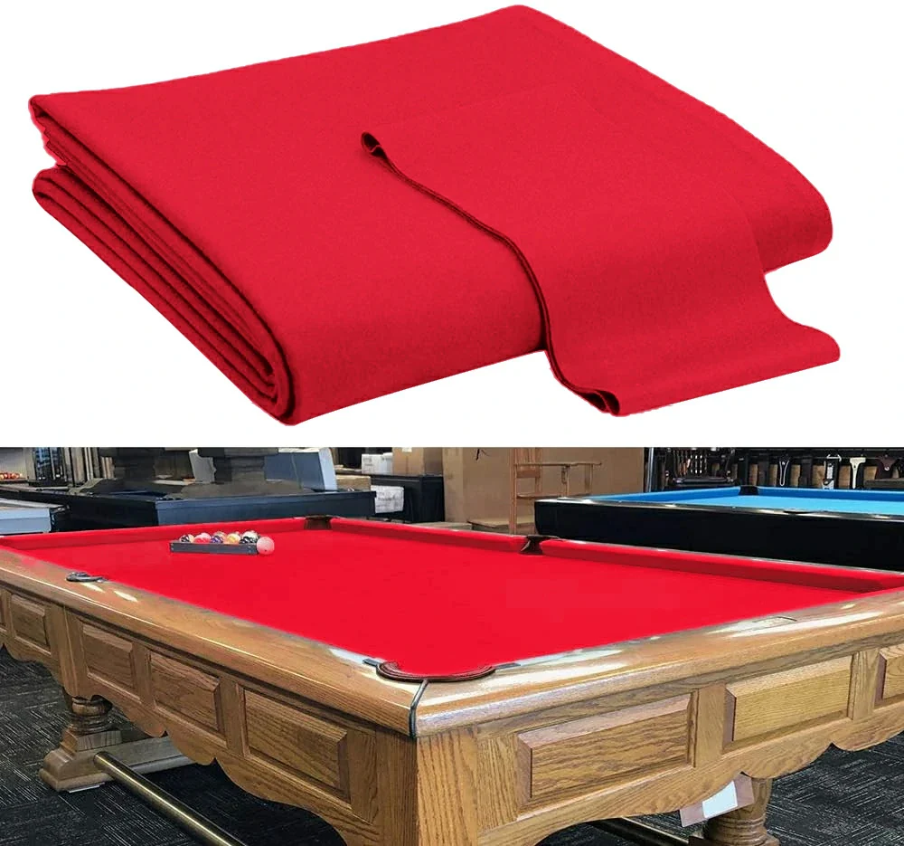 Hainsworth Smart Precut Cloth - 7/8/9FT Professional Speed & Control, 460gsm Directional Nap for Snooker & Pool Tables - Red - Image 4