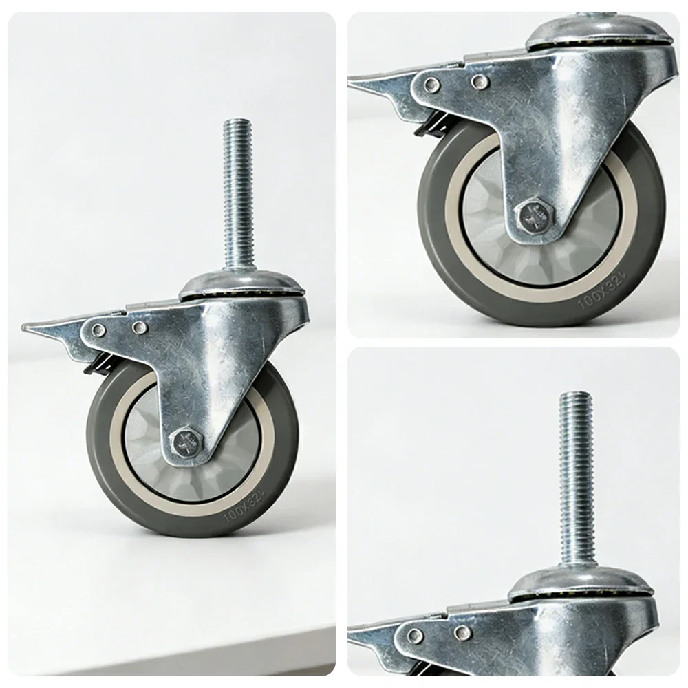 ARIX 100mm Adjustable Table Legs with Caster Wheels 4pcs - Level & Stable Support - Heavy-Duty Metal - Replacement for Indoor Table Tennis Tables - Image 3