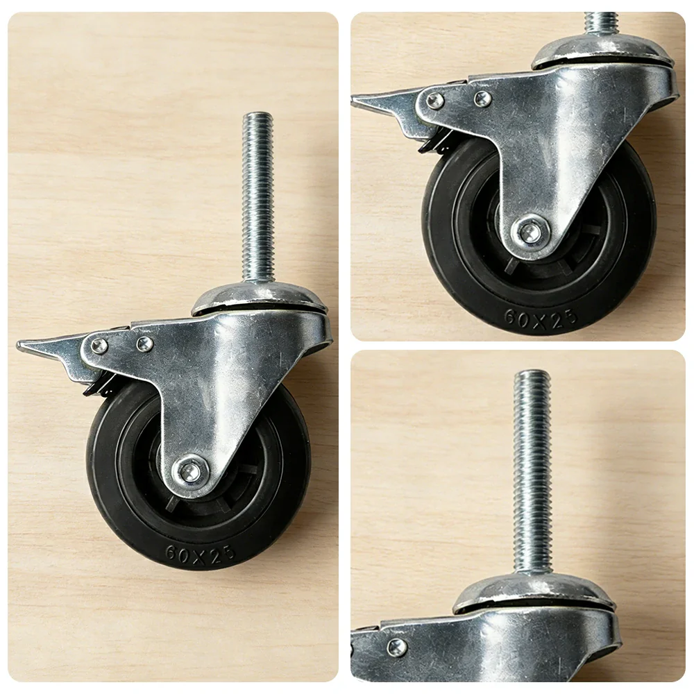 ARIX 50mm Adjustable Table Legs with Caster Wheels 4pcs - Level & Stable Support - Heavy-Duty Metal - Replacement for Indoor Table Tennis Tables - Image 3