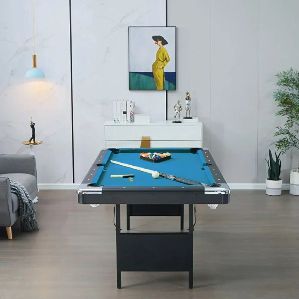 CUETIQ TEFOLD 7FT/8FT MDF Billiard Table - Foldable Design, Smooth Speed Cloth, Stable Frame, Free Accessories - Blue - Image 5