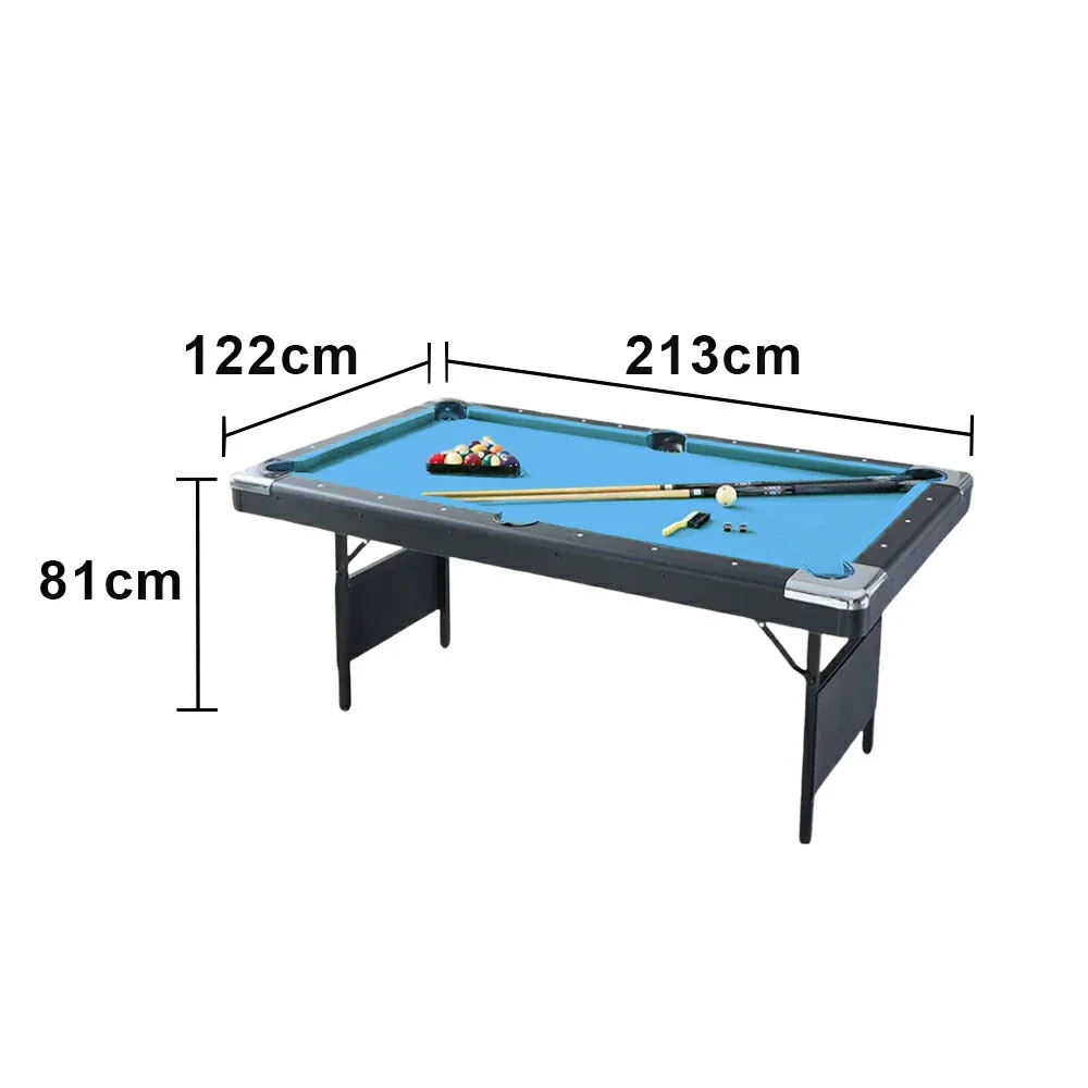 CUETIQ TEFOLD 7FT/8FT MDF Billiard Table - Foldable Design, Smooth Speed Cloth, Stable Frame, Free Accessories - Blue - Image 6