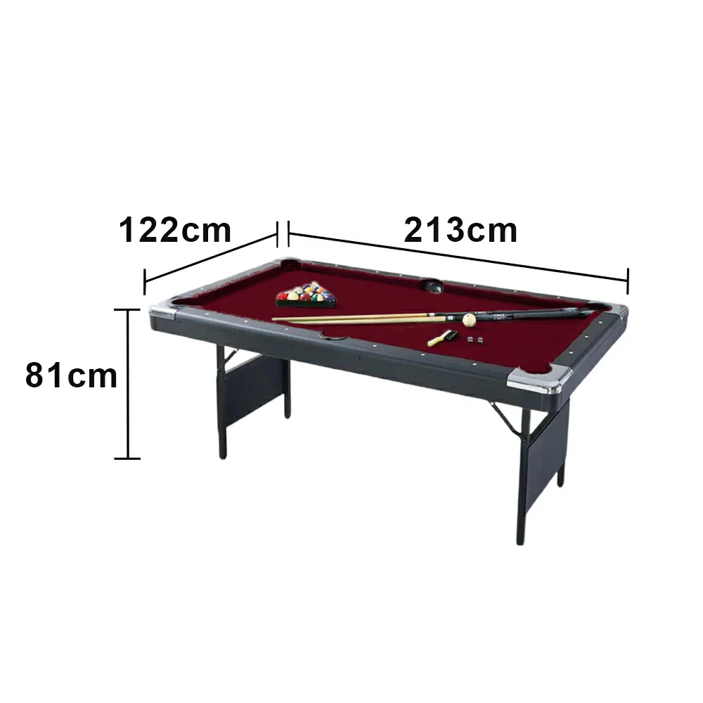CUETIQ TEFOLD 7FT/8FT MDF Billiard Table - Foldable Design, Smooth Speed Cloth, Stable Frame, Free Accessories - Red - Image 6