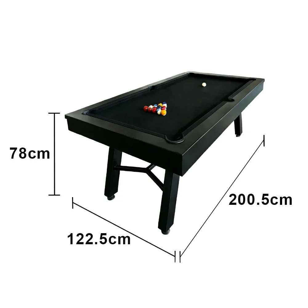 CUETIQ 7FT Outdoor Pool Table - Slanted Leg Design Metal Frame Waterproof Billiard Table for Backyard Patio Games - Black & Black - Image 5