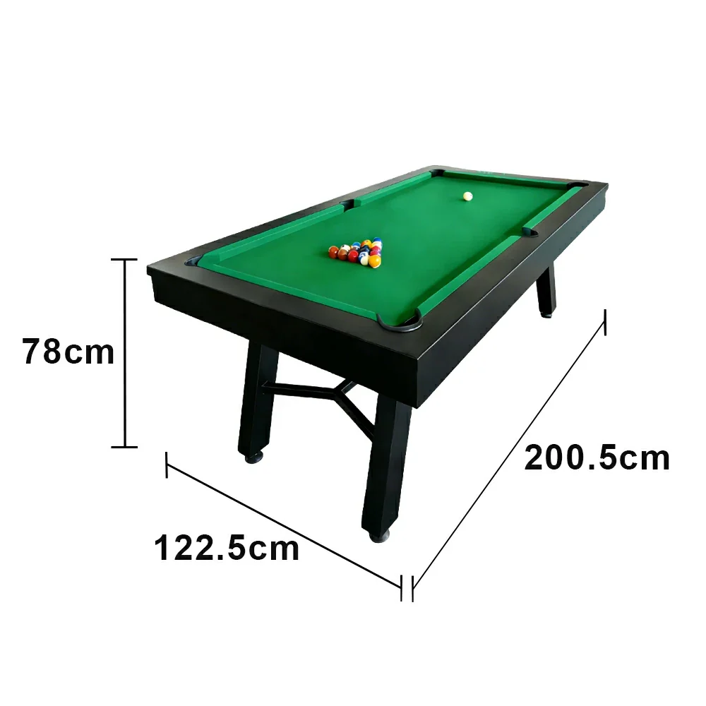 CUETIQ 7FT Outdoor Pool Table - Slanted Leg Design Metal Frame Waterproof Billiard Table for Backyard Patio Games - Black & Green - Image 5