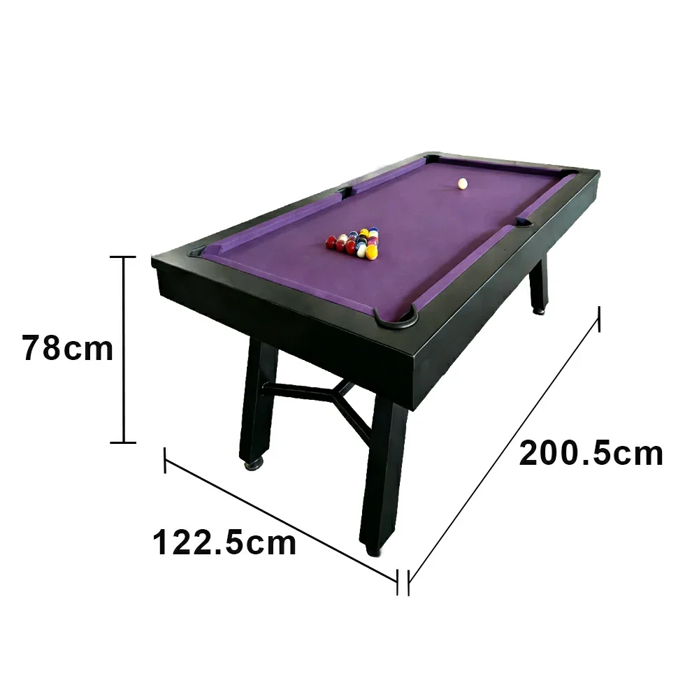 CUETIQ 7FT Outdoor Pool Table - Slanted Leg Design Metal Frame Waterproof Billiard Table for Backyard Patio Games - Black & Purple - Image 5