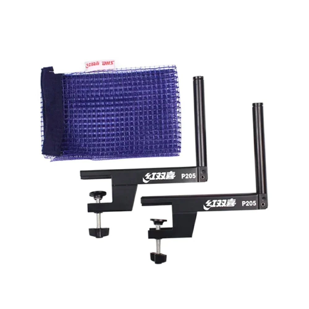 DOUBLE HAPPINESS Table Tennis Net Set - Screw Clamp Adjustable System - Durable Metal Bracket - Built-in 409 Net for Standard Sport Series Tables
