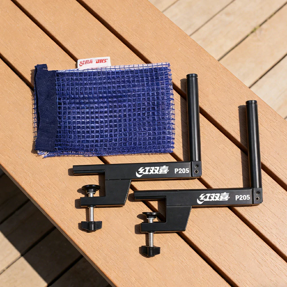 DOUBLE HAPPINESS Table Tennis Net Set - Screw Clamp Adjustable System - Durable Metal Bracket - Built-in 409 Net for Standard Sport Series Tables - Image 2