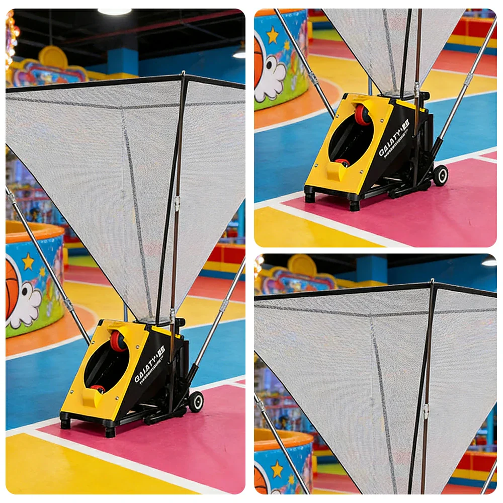 DUNK MASTER 290/350cm Basketball Shooting Machine - 4 Telescopic Rods, 21V Lithium Battery, Waterproof & Impact-Resistant, Compatible with 6# & 7# Balls - Image 3