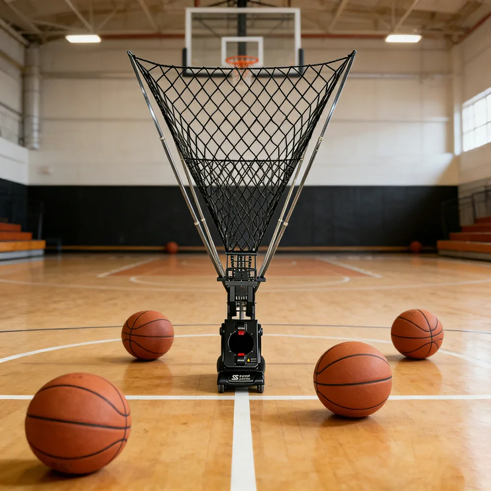DUNK MASTER Smart Basketball Shooting Machine - Wireless Remote Control, Multi-Spot Training, Heavy-Duty Metal Frame, Customisable Arc & Spin - Image 2