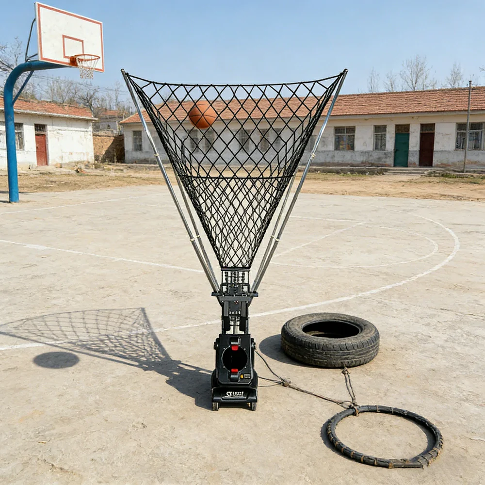 DUNK MASTER Smart Basketball Shooting Machine - Wireless Remote Control, Multi-Spot Training, Heavy-Duty Metal Frame, Customisable Arc & Spin - Image 4
