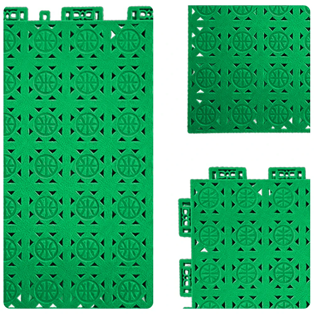 DUNK MASTER Interlocking Sports Floor Tiles - Anti-Slip Shock Absorbing Modular Court Flooring 10/20/30  Square Meters Basketball Court Outdoor Use - Emerald Green - Image 3