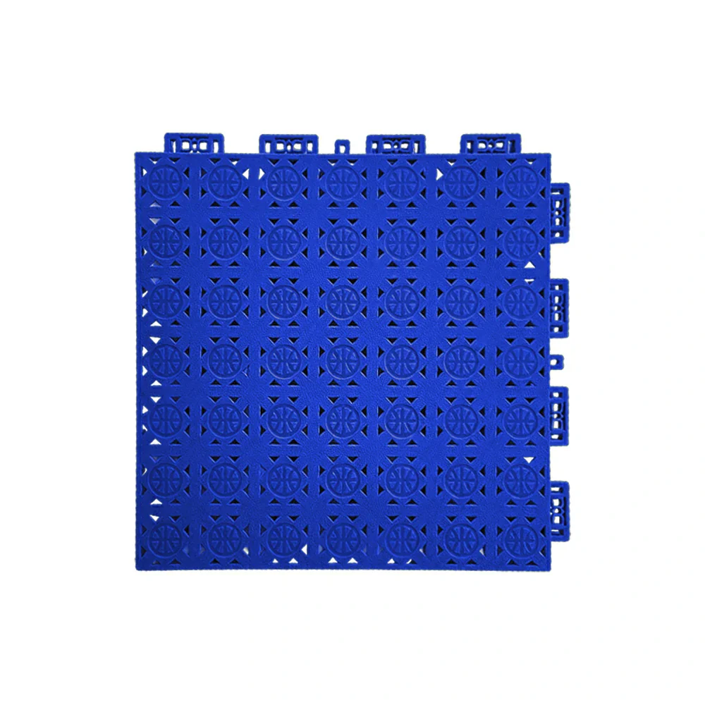 DUNK MASTER Interlocking Sports Floor Tiles - Anti-Slip Shock Absorbing Modular Court Flooring 10/20/30 Square Meters Basketball Court Outdoor Use - Royal Blue